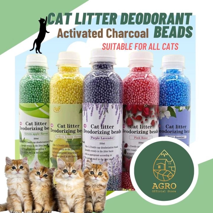 Cat Litter Deodorant Beads Activated Charcoal Tofu Stink Absorb Cat