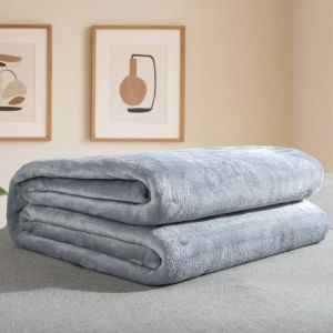 CAMPHORSTORE61RE8 Soft Plush Blanket Solid Color Warm Flannel Throw Blanket Skin Friendly Nap Shawl Blanket For All Seasons