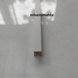 TUTUP KABEL U 10x10MM x panjang 85cm POLOS PUTIH CABLE DUCK kotak 10mm 10 mm duckting pelindung