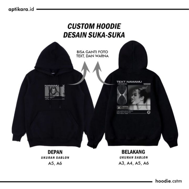 Jaket Hoodie Custom Sweater Satuan Sablon Hoodie Satuan/Lusinan