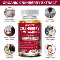 Organic Cranberry Extract Supplement, Supports Urinary Tract Health and Bladder Health, Antioxidant, 120 Capsules. 