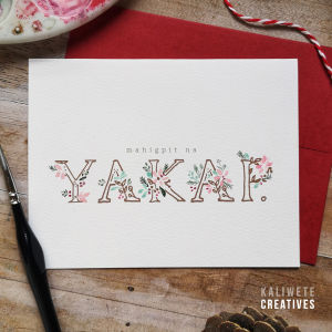 Mahigpit na Yakap - Pasko edition handpainted Christmas card