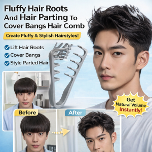 Mens Hairdressing Comb Cover Hair Seam Roots Fluffy