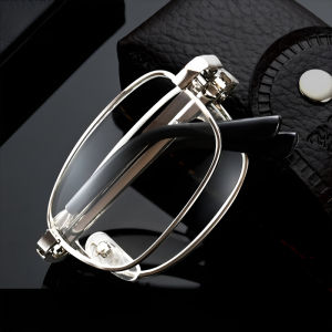 Foldable Reading Glasses High-end Crystal Anti-blue HD Anti-fatigue Presbyopia Glasses