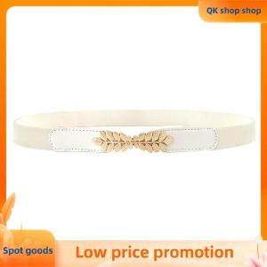 ✨QK shop✨ 1PC Versatile Dress Apparel DIY Accessories Fashion Women PU Black White Waist Band Thin Elastic Waist Belt