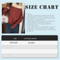 Korean Long Sleeves Off Shoulder Knitted Sweater For Women Loose Lantern Tops. 