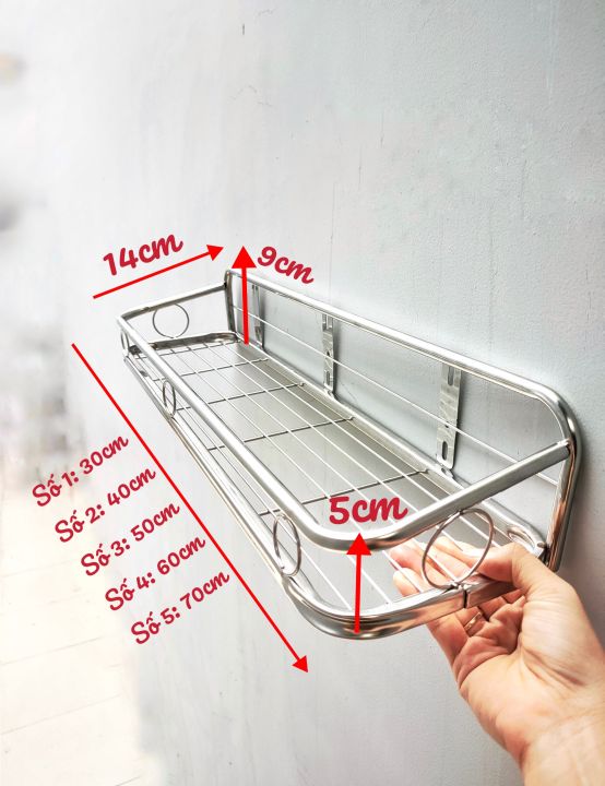 Kệ Inox đa năng Gia Vị, Xà Phòng Inox Treo Tường | Lazada.vn