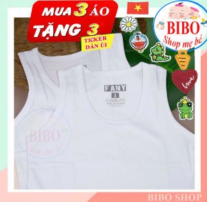 Áo thun 3 LỖ màu trắng cho bé vải cotton mềm mịn mặc rất mát bé mặc lên phom dáng đẹp _FANY