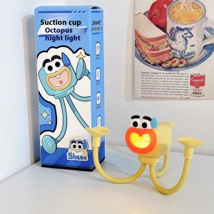 KS โคมไฟกลางคืนขนาดเล็กโคมไฟล้อมรอบข้างเตียงน่ารักไอเดียของขวัญปลาหมึกสร้างสรรค์