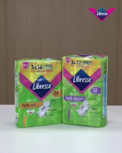 New Member ExclusiveLibresse Slim Wings Pads 24cm (3x16s) - Secure Fit & Leakage Protection
