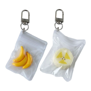 Cute Piece Banana Phone Charm Keychain Trendy Korean Style Gift Girls Fashion Keyring For Teen Girls
