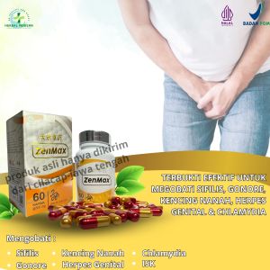 ZENMAX Kencing Nanah | Gonore | Kutil Kelamin Isi 60 Kapsul Ampuh Izin BPOM