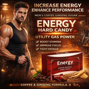 Coffee Ginseng Energy Candy/Ginseng & Energy Supplement/Nutrition Boost Snacks For Adult Men/Practical Vitality Support & Fatigue Relief