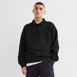 LOCALDISTRO Halfzip Sweater Sweatshirt Men Premium - Halfzipper basic polo premium