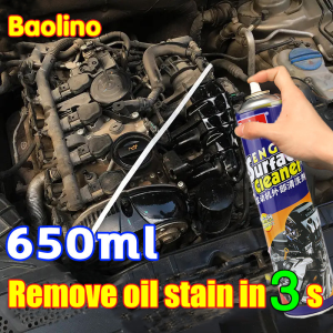 💧Strong Cleaning💧 BAOLINO Engine Cleaner Spray for Car Degreaser Engine Degreaser Cleaner Spray Grease Remover No Water Wash Quickly Degrease for Car Interior Cleaner Tire Foam Cleaner Spray Engine Oil Remover Motorcycle Cleaner 650ML