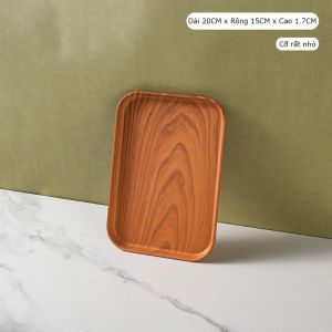 Khay nhựa vân gỗ decor quán cafe nhà hàng khay nhựa vân gỗ đựng đồ ăn trang trí chụp ảnh - CA666
