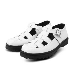 Marley Alive 123-01 Sepatu Docmart Loafers Wanita Casual Untuk Kerja Kantor Hitam Kulit Sintetis