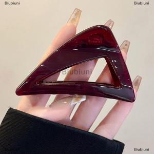 [COD] Biubiuni Acrylic tam giác tóc Claw cho phụ nữ cô gái thời trang thanh lịch Hình Học Cá mập Clip đơn giản kẹp tóc mũ nón Phụ kiện tóc