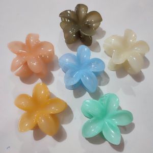 ISI 12 PCS JEDAI RAMBUT BUNGA KAMBOJA VIRAL MODEL BARU WARNA JELLY SOFT FASHION JEPITAN WANITA