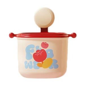 Mini Wall Mount Rubbish Bin with Suction Cup Portable Waste Paper Bin Trash Can Basket for Desk Bathroom Kitchen Decors