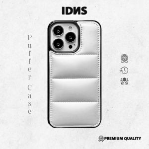 IDNS Casing Bantal Iphone Full White Puffer case Iphone Casing Puffer 11 12 Pro Max 13 Pro Max 14 15