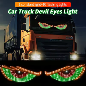 ✅PENCL 2 unit 24V 12V USB LED Devil Eye dinamik Big Devil Eyes Light untuk kereta skrin tetingkap boleh diprogram LED paparan Multi-Mode untuk lori kereta skrin lembut LED