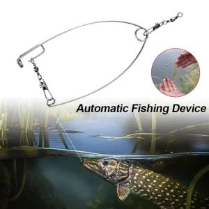 SJJL Automatic Ejection Automatic Fishing Device Universal Ice Fishing Fish Hooks Professional Bait Traps For Lazy Person