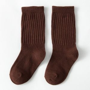 Tất gân cổ cao màu trơn cho bé dày đẹp 1-12 tuổi