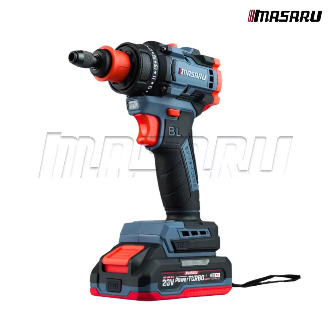 MASARU รุ่น SCDS-210 แรงบิด 60 N.m สว่าน 5 หัวเปลี่ยนหัวได้ ไขควงคลัชไร้สาย เจาะ ขันสกรู สว่านไขควงไร้สาย + 4หัว 20V