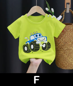 Kids Clothing Children Baby Boys Girls Cotton Short Sleeve T-Shirt Tee Tops Animal Casual Baju Kanak Budak 0-6 Years