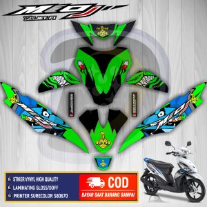 COD / Bayar Di tempat Stiker Motor Fullbody Mio J Decal Stiker Mio J Striping Full Body Mio J Shark