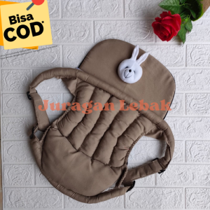 Gendongan Depan Bayi Bordir Premium Motif Kelinci - Juragan Lebak JL Baby
