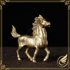 Decor Mini Tượng Ngựa Xích Thố Phong Thủy Tượng Nhỏ 12 Con Giáp Trang Trí Bằng Đồng Thau - Đồ Đồng Thuận Tâm