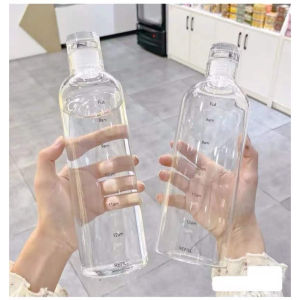 500ML Acrylic Water Bottle Inspirational Aesthetics Daily Water Bottle Era Graduated Cup for Men and Women