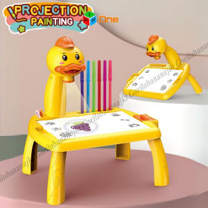 Mainan Meja belajar gambar anak proyektor edukasi projector duck