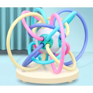 Dovana Gigitan Bayi Teether Silikon Mainan Bola Manhattan Bahan Lembut BPA Free Bayi 0-12 Bulan