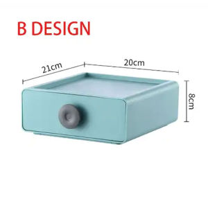 Zeekea Plastic Storage Organizer Stackable Desktop Organization Drawers for Makeups Bathroom Dorm Desk Vanity