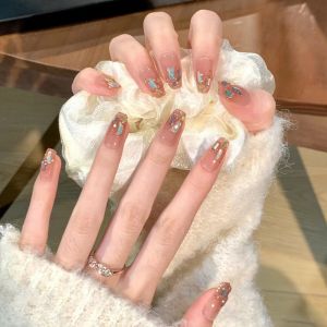 Set móng tay Nails By Mia 24 móng đá pha lê chuyển màu trong suốt Z081
