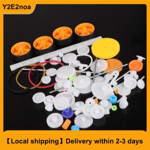 【Local shipping】 78pcs Gearbox toy robot motor plastic gear DIY model accessories