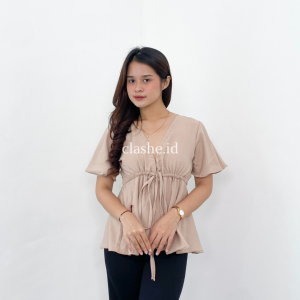 Cika Blouse Kerut Cantik Airflow OOTD by Clashe