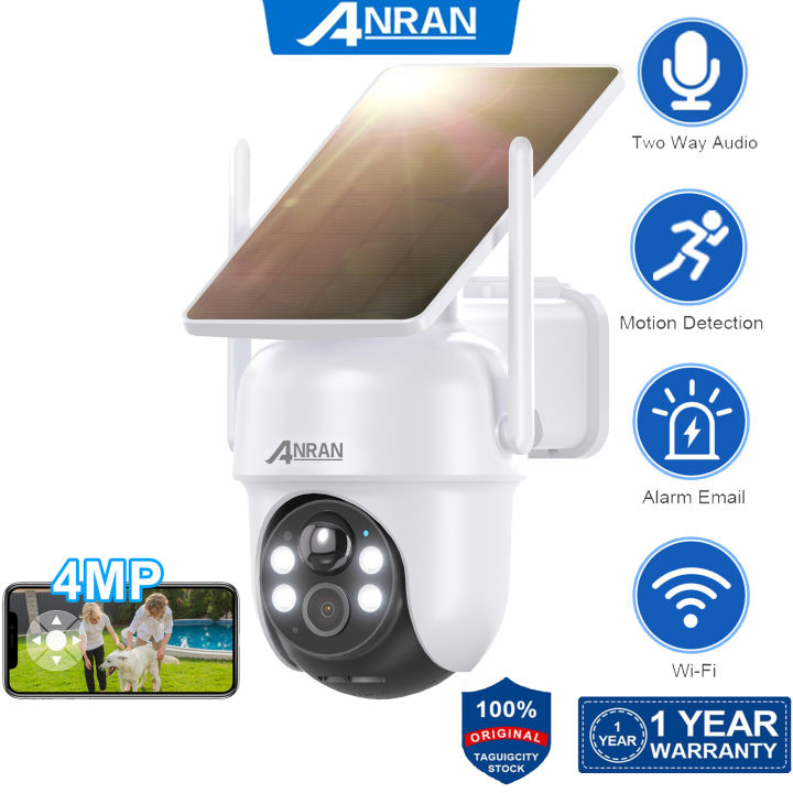 Solar CCTV Camera Set Package 4 Camera ANRAN 4MP Security System camera ...