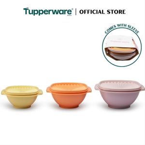 Tupperware Heritage 3pcs Bowl Set (1x860ml/1x1.3L /1x1.9L) TP0016