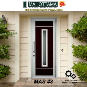 Pintu Aluminium Rumah Utama Minimalis 80 x 200 Doors Modern Bisa Custom MAS43 - Mahottama