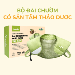 Đai Chườm Nóng Thảo Dược Hapaku Dùng Điện Giảm Đau Vai Gáy Cổ Giãn Cơ Tăng Tuần Hoàn Máu