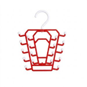 ZGNAY MALL 3PCS 18 Hooks V Shaped Rotatable Hook Plastic Non-slip Laundry Hanger Wardrobe Organizer Space Saving Double-sided Clothes Rack For Home