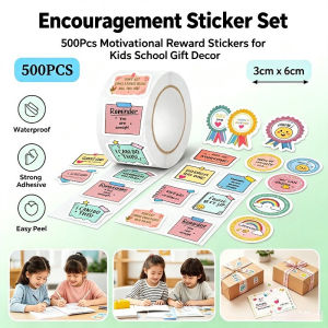 500Pcs Self Adhesive Thank You Stickers Waterproof Gift Box Labels for Business Packaging Decor