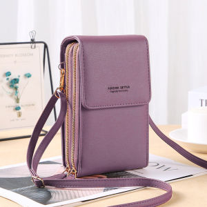 Tas Selempang Wanita Kulit Tas Hp Wanita Touch Screen Dompet Wanita Import Multyfungsi Tas Mini Korea Terbaru Dompet Kulit Cewek Kecil Tali Panjang