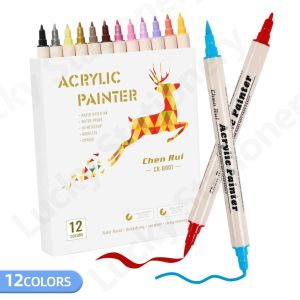 12/24/36/48/60/80 Colors Acrylic Marker Pen Coloring Pen Highlight Acrylic Marker Office Supplies**