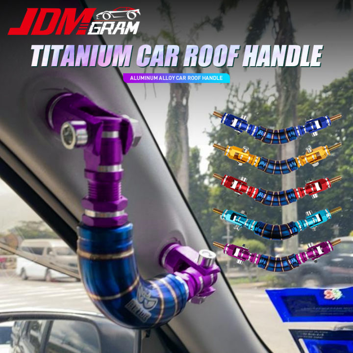 JDMGRAM Titanium Car Roof Handle Bar Grip 1PC Universal Auto Roof Pull ...