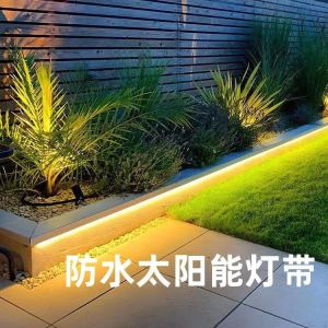 [48H Shipping] LED Outdoor Waterproof Solar Light Strip for Homestay Courtyard Balcony Decoration Remote Control Light Sensor COB Exterior Wall Light StripFast shipping